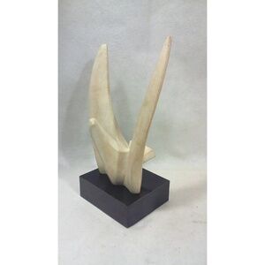 Vintage Modernist Bird Stone Sculpture 70s Table Sculpture Art